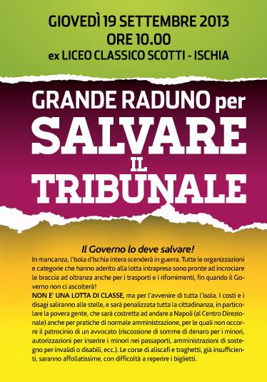 Ischia, raduno per salvare il Tribunale